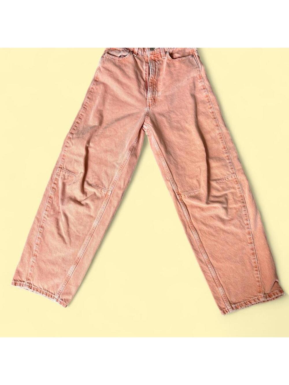 Orange UO wide leg high waisted jeans